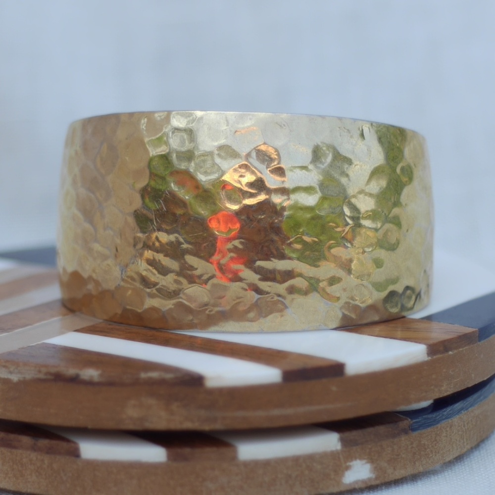 🍍 3 for $25 | Gold Hammered Cuff Bracelet